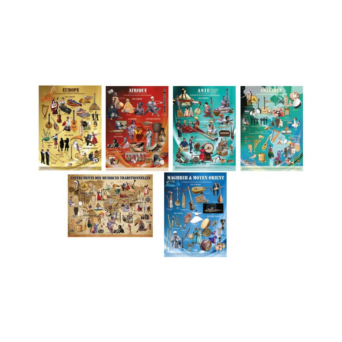 Instruments du monde - 6 posters