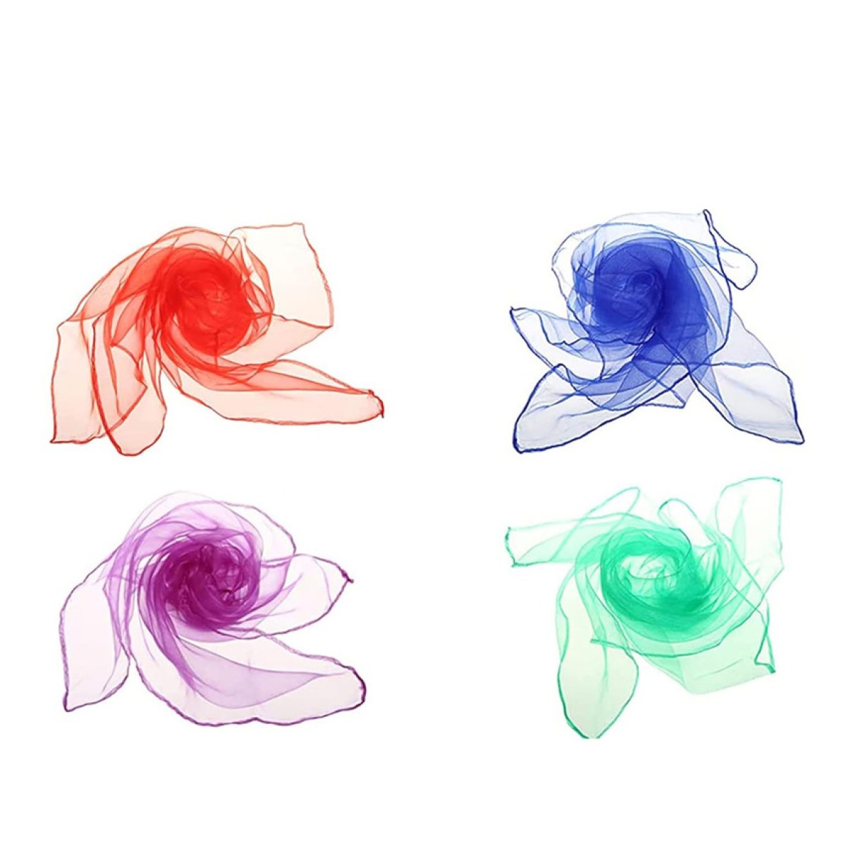 Foulard de jonglage et danse - lot de 4