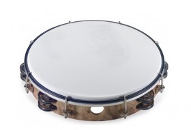 Lot De 4 Tambourins En Bois Avec Maillets - 10, 15, 20, 25cm - Pour Fêtes, Spectacles, Animations