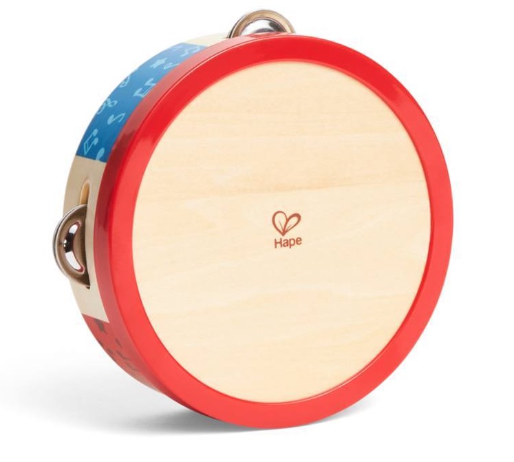 Justgreenbox - Tambour à main Tambourin rayonnant en bois avec jouet  musical Jingles à double rangée, 10 inch - Tambours - Rue du Commerce