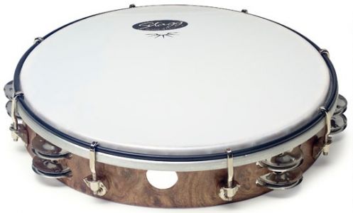 Tambourin avec double rang de cymbalettes ø 30 cm