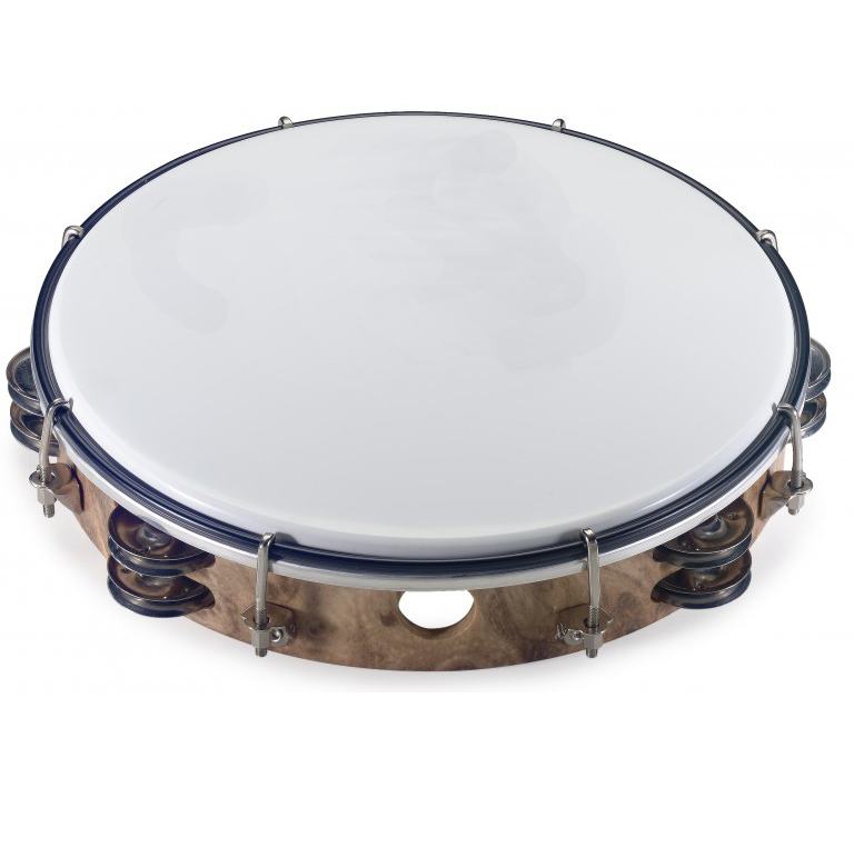 Tambourin avec double rang de cymbalettes ø 25 cm