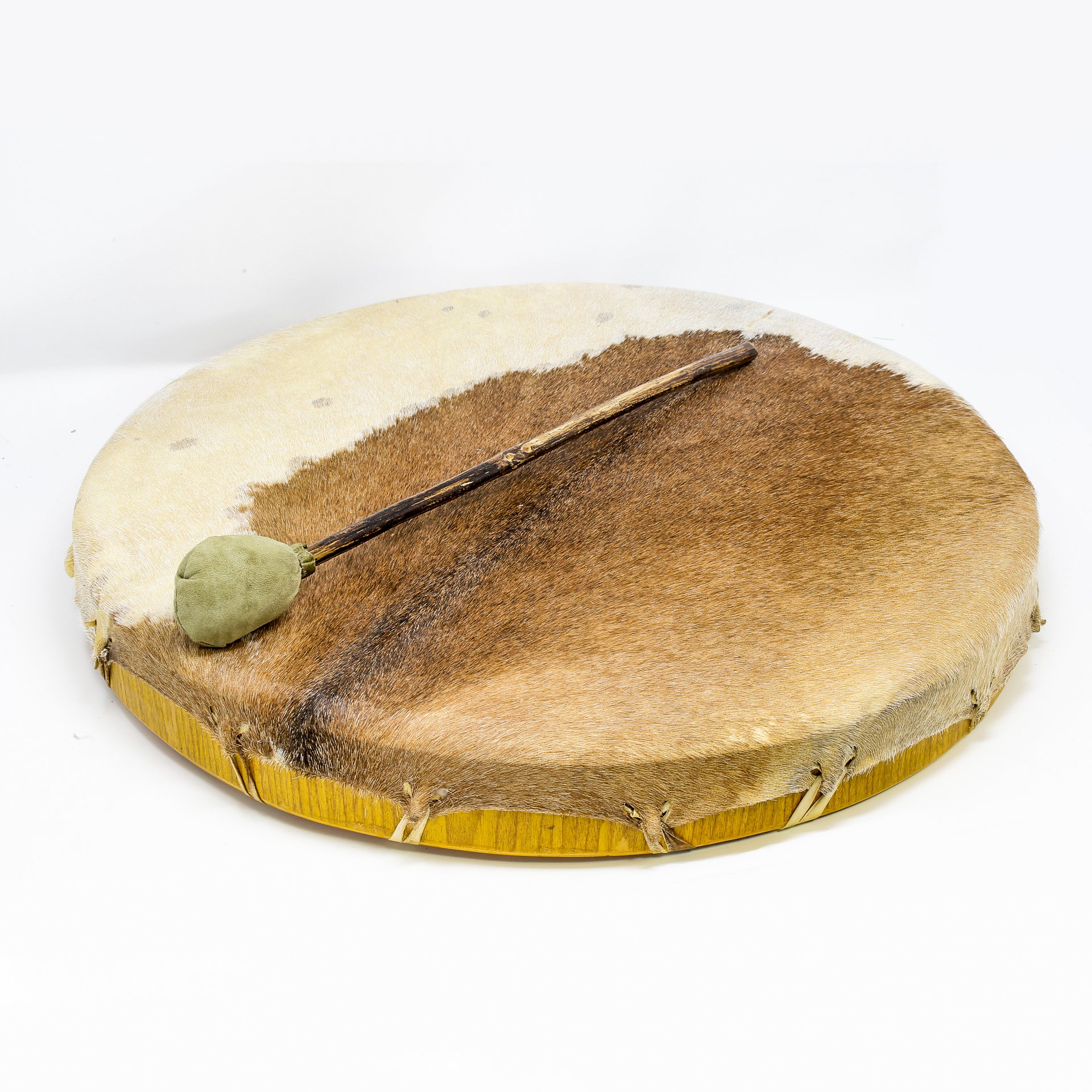 Tambour à Cadre 50 Cm Avec Baguette - Instrument Percussion Naturel De Bali